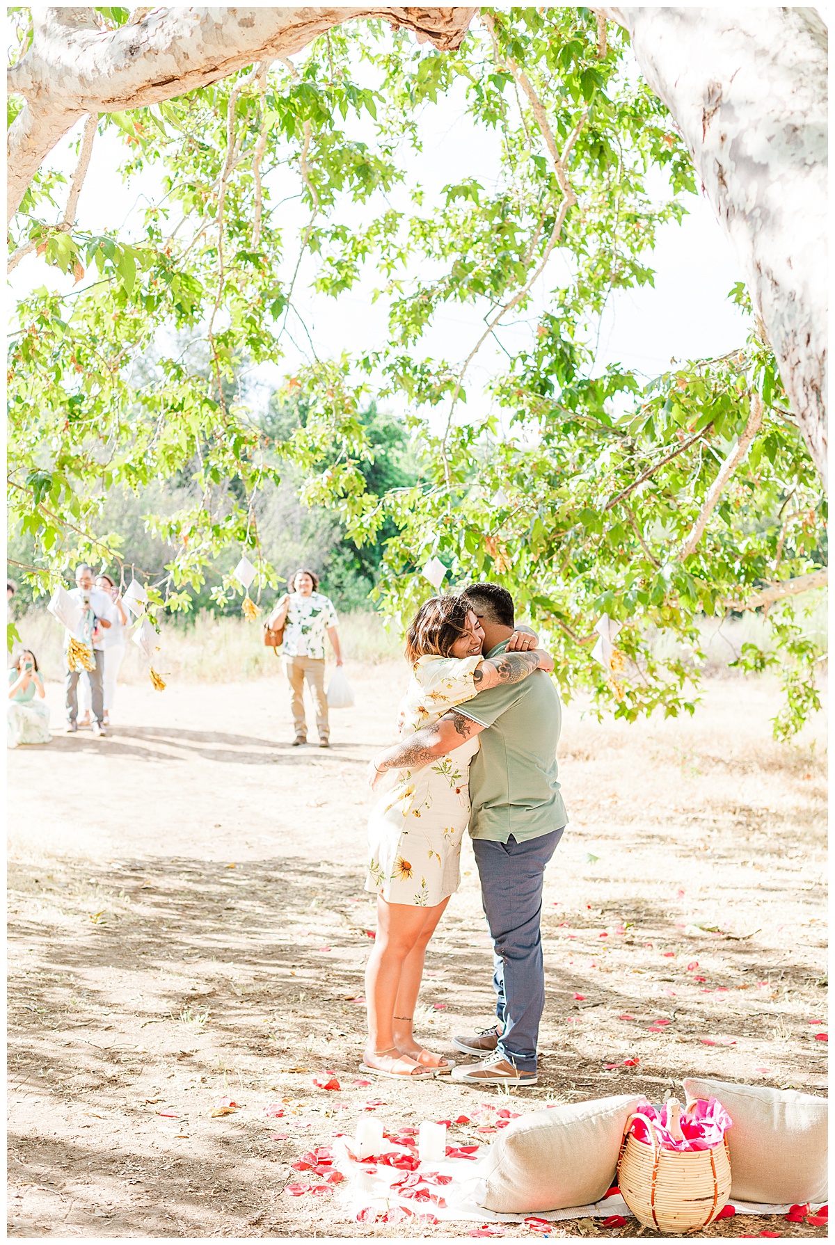surprise proposal under the tree